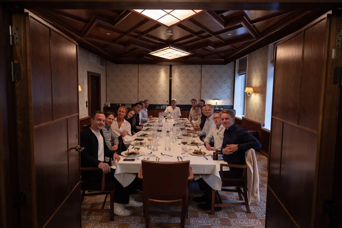 The Curve team at a partner dinner